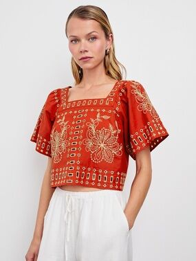 Rails Lana Top in Terracotta Small